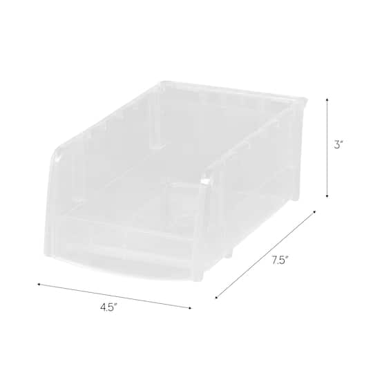 IRIS Small Clear Plastic Stacking Bin